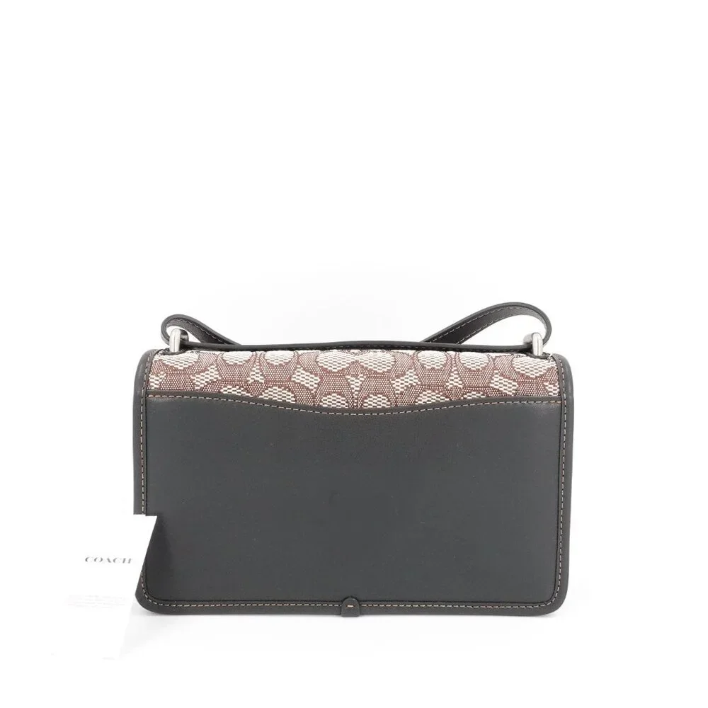 Coach Bandit Signature Shoulder Bag Cocoa Black OS